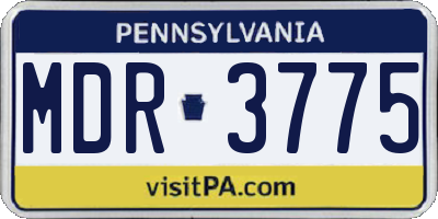 PA license plate MDR3775