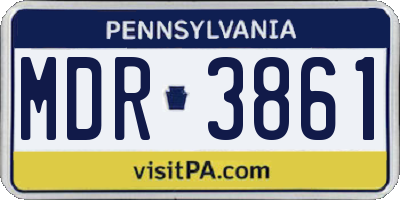 PA license plate MDR3861