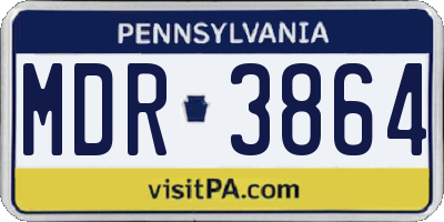 PA license plate MDR3864