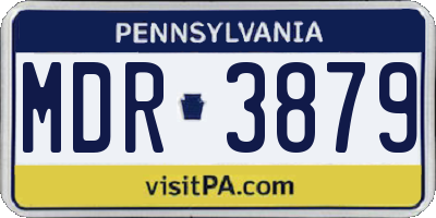 PA license plate MDR3879