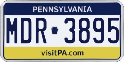 PA license plate MDR3895