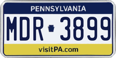 PA license plate MDR3899