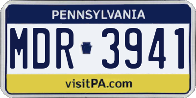 PA license plate MDR3941