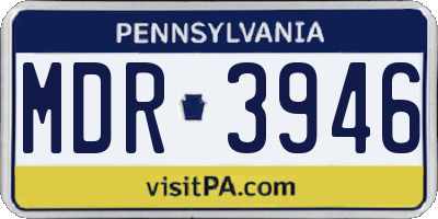 PA license plate MDR3946