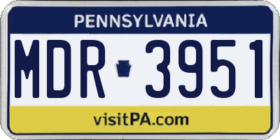 PA license plate MDR3951
