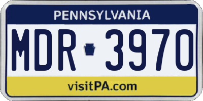 PA license plate MDR3970