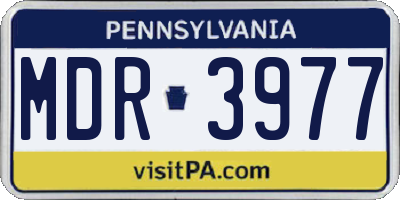 PA license plate MDR3977
