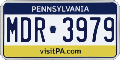 PA license plate MDR3979