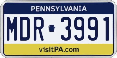 PA license plate MDR3991