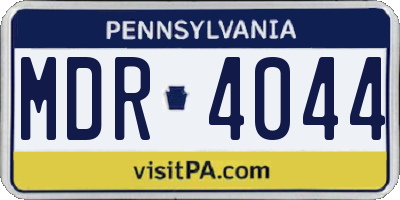 PA license plate MDR4044
