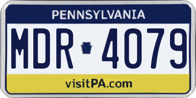 PA license plate MDR4079
