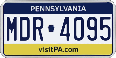 PA license plate MDR4095
