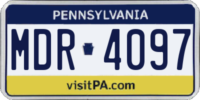 PA license plate MDR4097