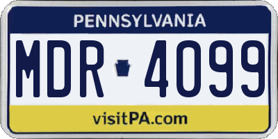 PA license plate MDR4099