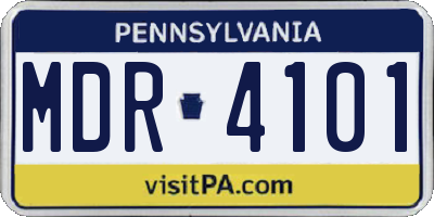 PA license plate MDR4101