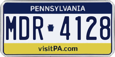 PA license plate MDR4128