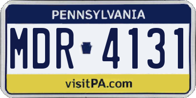 PA license plate MDR4131
