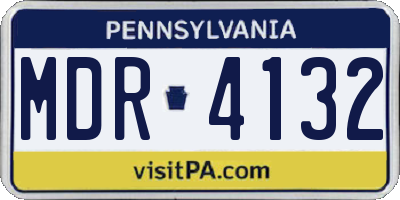PA license plate MDR4132