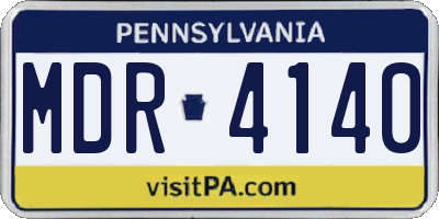 PA license plate MDR4140