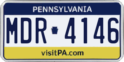 PA license plate MDR4146