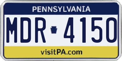 PA license plate MDR4150