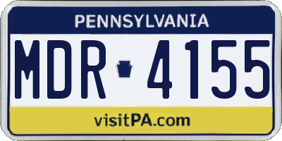 PA license plate MDR4155
