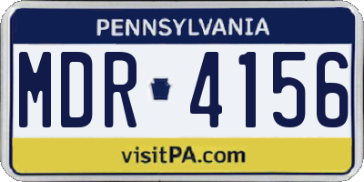PA license plate MDR4156