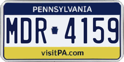 PA license plate MDR4159