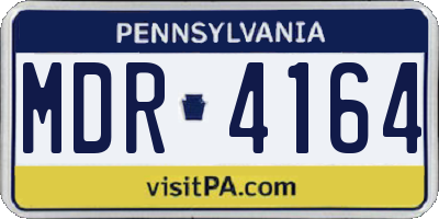 PA license plate MDR4164
