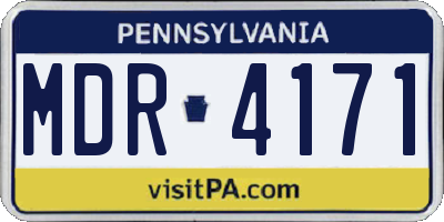 PA license plate MDR4171
