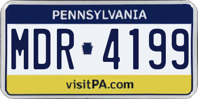 PA license plate MDR4199