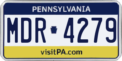 PA license plate MDR4279