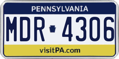 PA license plate MDR4306
