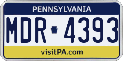 PA license plate MDR4393