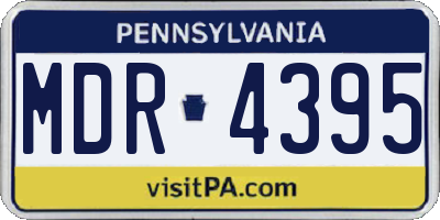 PA license plate MDR4395