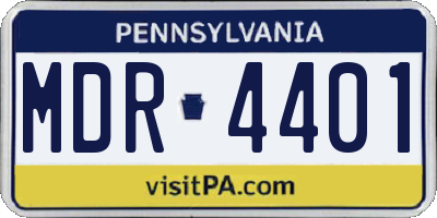 PA license plate MDR4401
