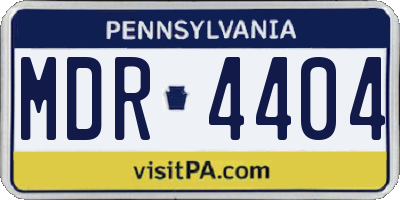 PA license plate MDR4404