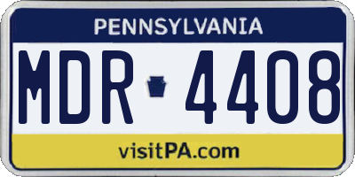 PA license plate MDR4408