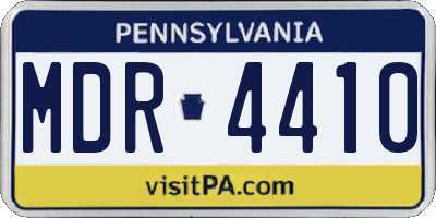 PA license plate MDR4410