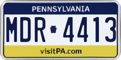 PA license plate MDR4413
