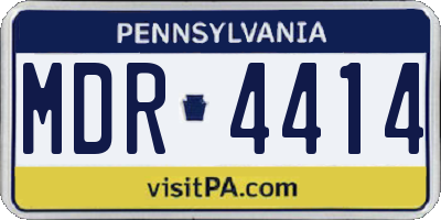 PA license plate MDR4414