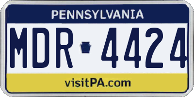 PA license plate MDR4424