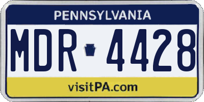 PA license plate MDR4428
