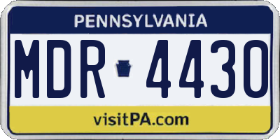 PA license plate MDR4430