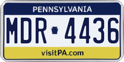 PA license plate MDR4436