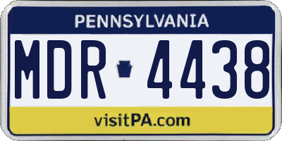 PA license plate MDR4438