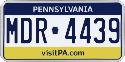 PA license plate MDR4439