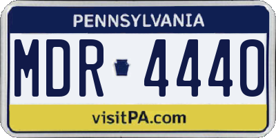 PA license plate MDR4440