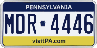 PA license plate MDR4446