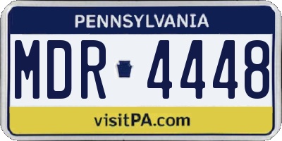 PA license plate MDR4448